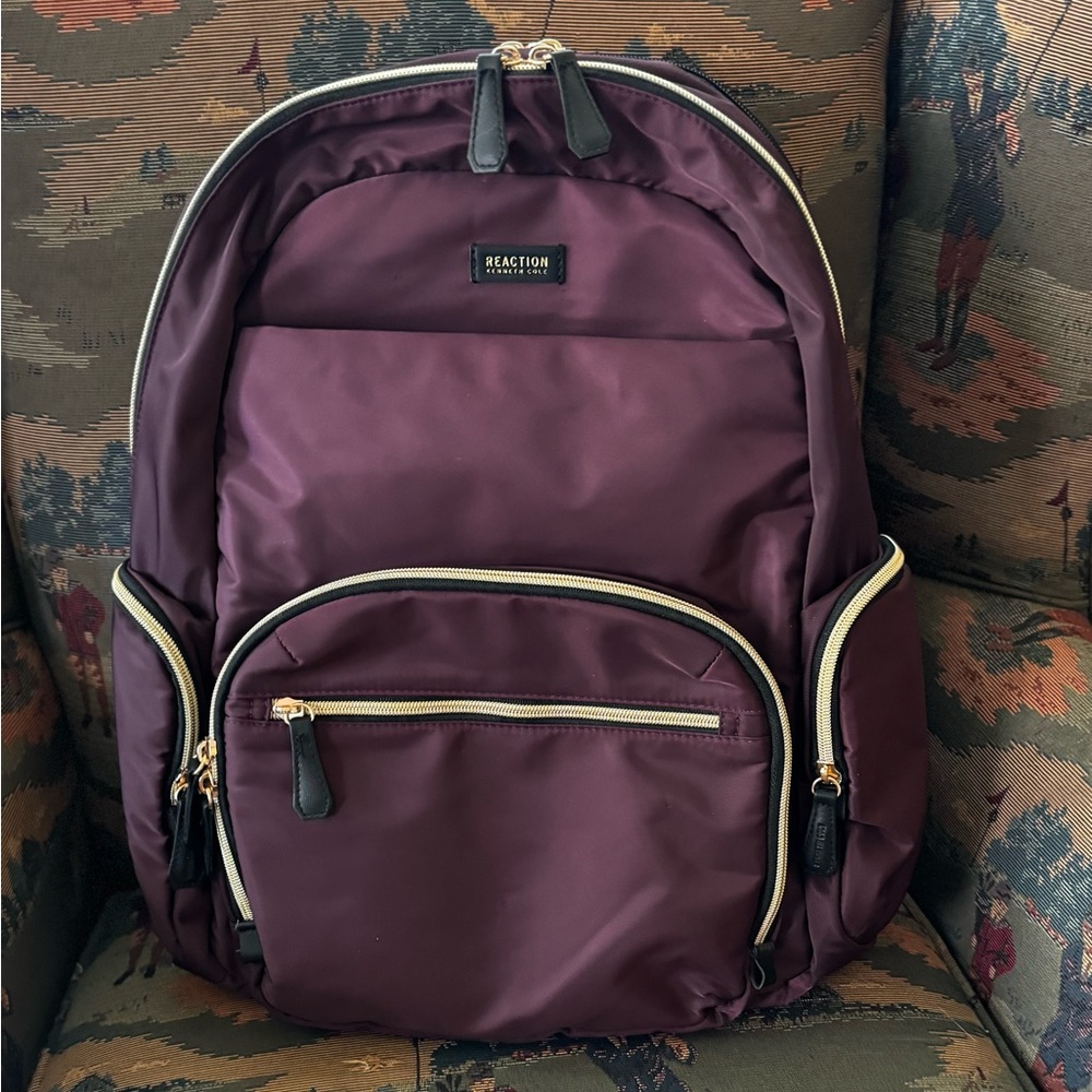 Kenneth Cole “Sophie” RFID blocking backpack-wine color; EUC
